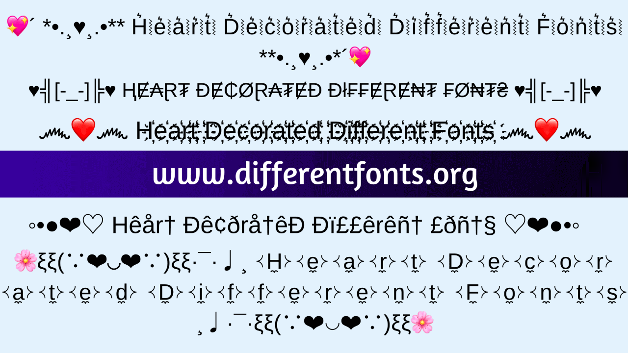 heartdecorated-different-fonts-generator